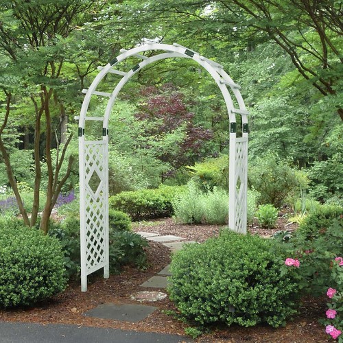 Wood arbor garden trellis - arbor,