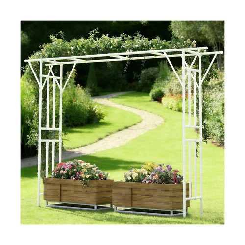 Flat top garden arch - top,