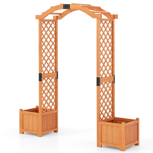 Wooden garden arbor - garden,