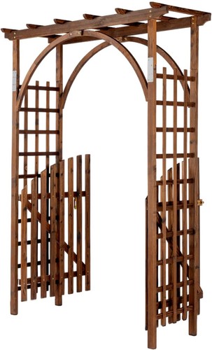 85in wooden arbor - wooden, garden