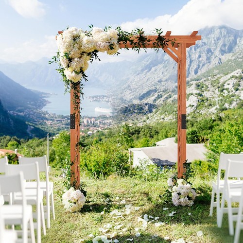 7ft wooden garden arbor arches - garden,