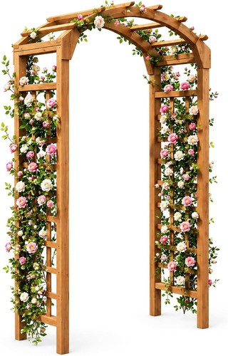 Solid fir wood garden arch - fir,