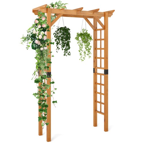 Garden arch wooden arbor - 7,