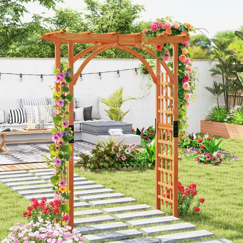 Garden archway arbor wood - garden,