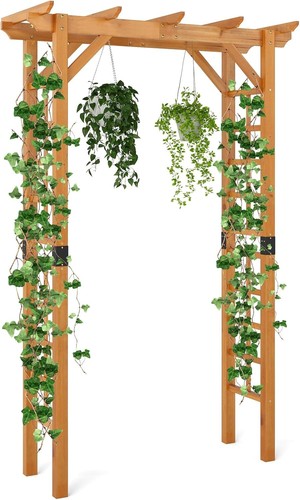 7ft wood garden arbor - arbor, trellis