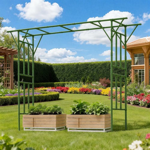Flat top garden arch - top,