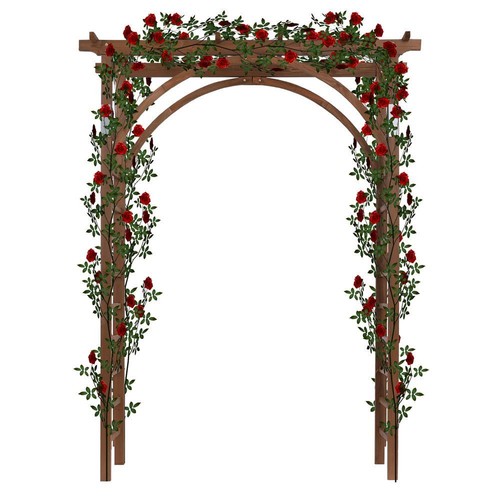 8ft wooden garden arbor - wooden,
