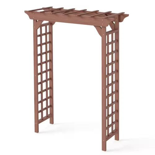 Brown wood arbor - brown, 86