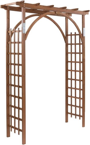 85in wooden arbor garden arch - wooden,